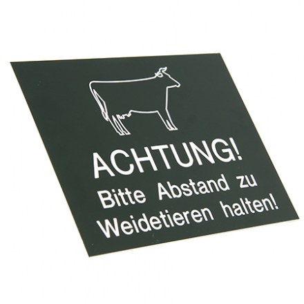 Hinweisschild Aluminium